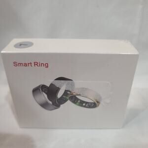 Smart Ring Size 7 Silver SmartHealth Mobile Charging NEW